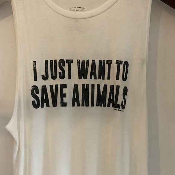 Camp Ojai Tops - I Just Want To Save Animals Tank Top
